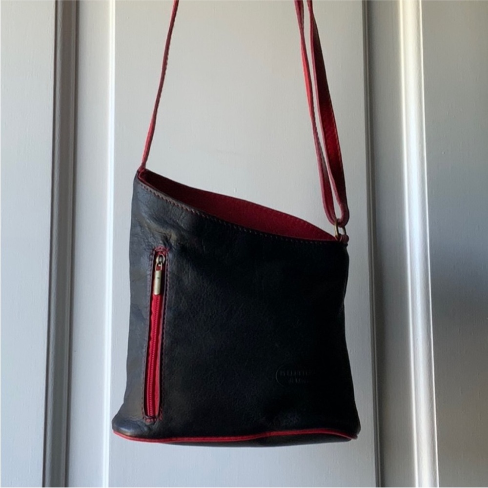 Chic Black and Red Crossbody Bag